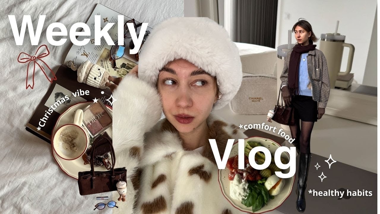 Weekly vlog ✨ puppy joga, zmiana nawyków & najbardziej świąteczne miejsce w Warszawie! 🎄🐶