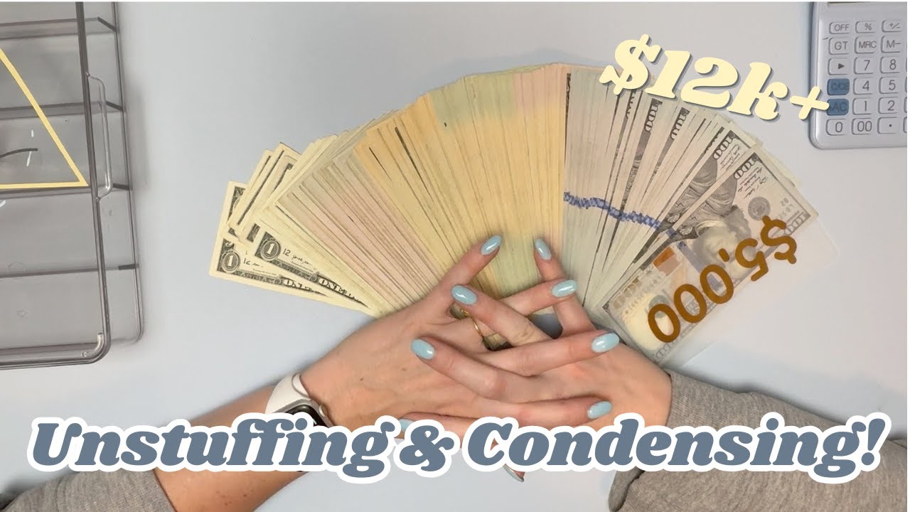 Cash Envelope Unstuffing & Condensing  || Apr No. 2 || ~$12,300 to the Bank || Wedding Spending!