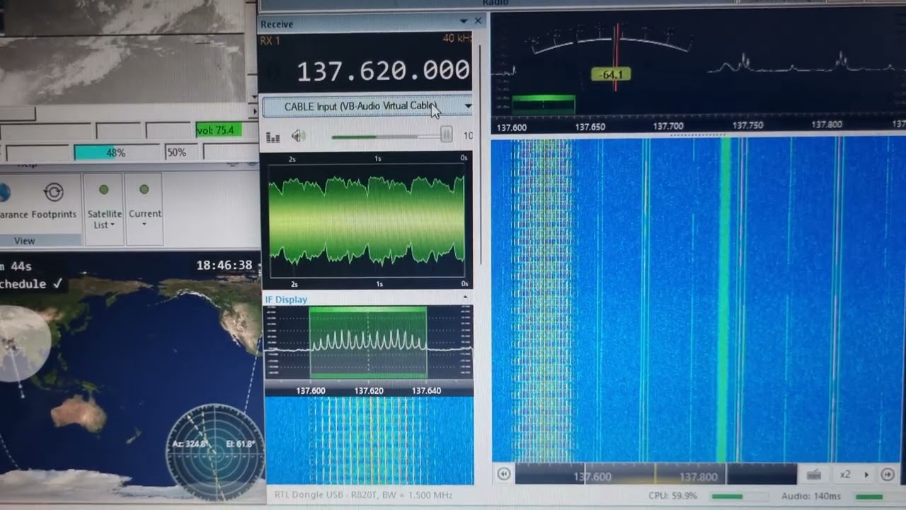 Noaa 15 satellite APT signal reception using 137mhz QFH +RTL SDR v3 + SDR console V3