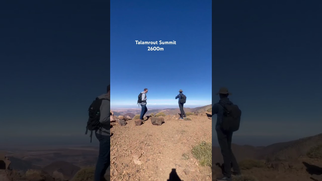The views are just amazing from the Talamrout Summit 2600m with Radouane the guide!