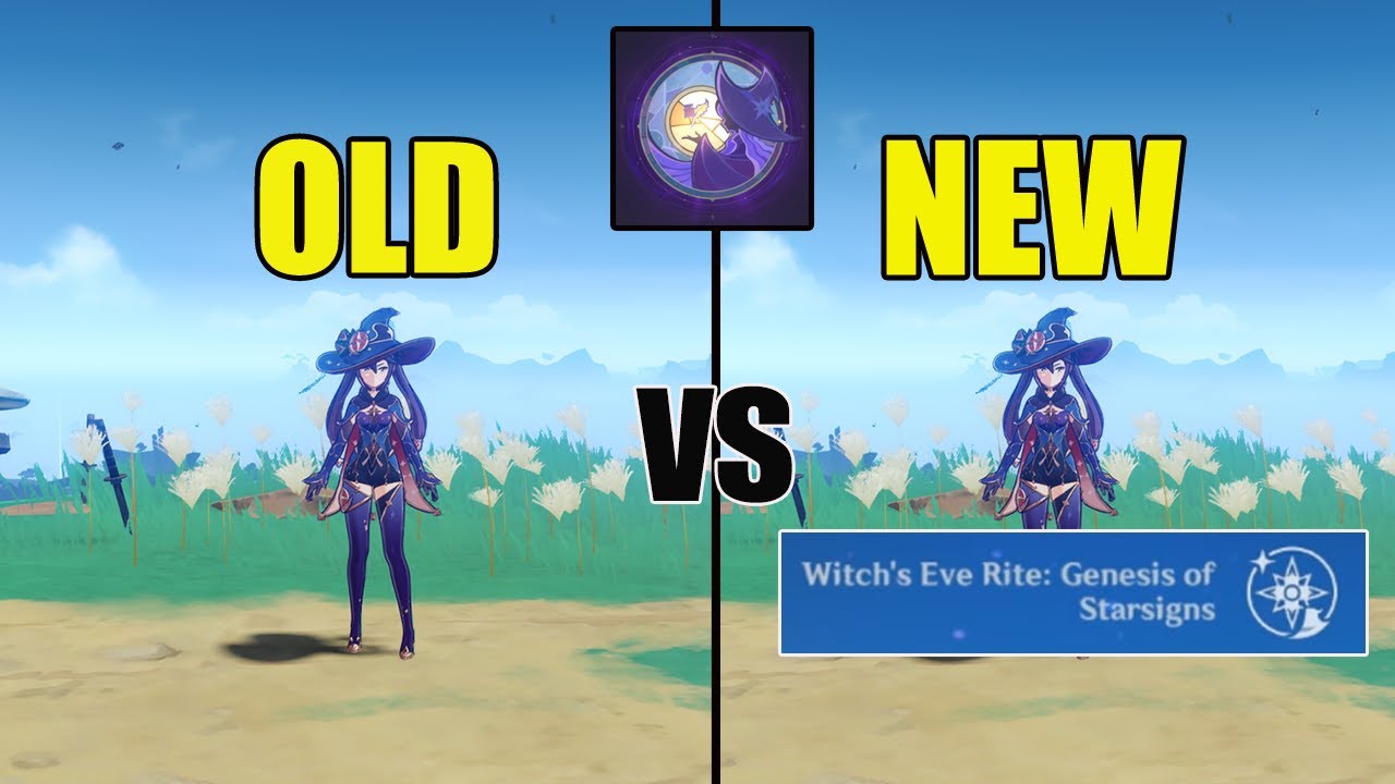 Mona With and Without Hexerei Buff - Vaporize Buff // Genshin impact