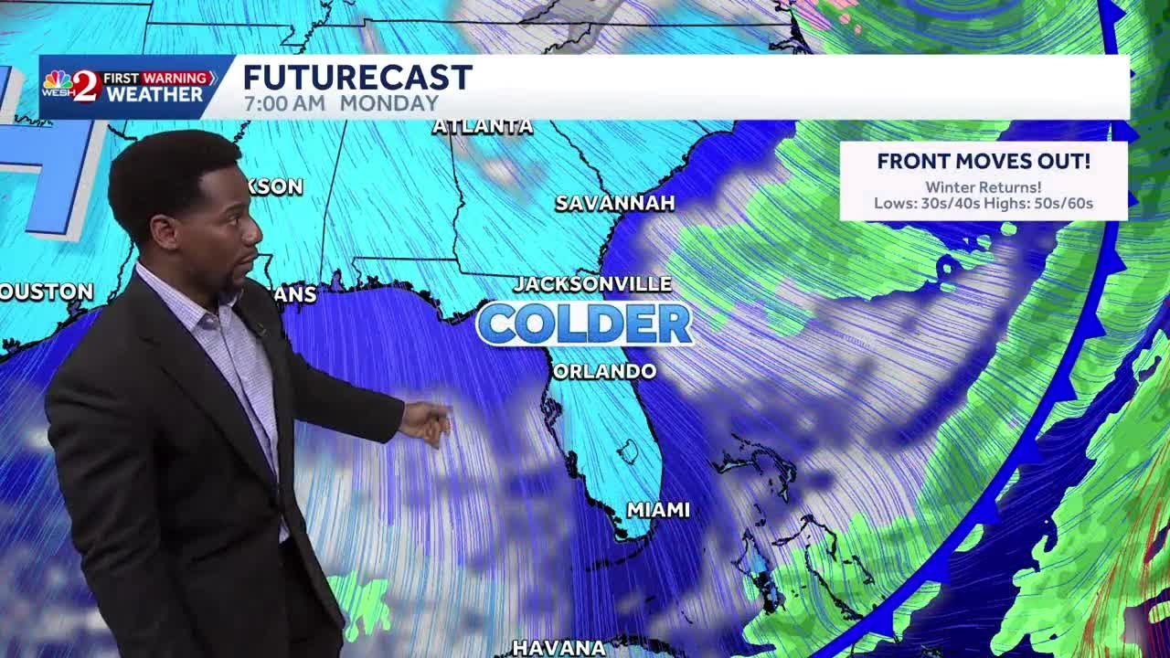 Hot weekend then a drastic drop in temps in Central Florida
