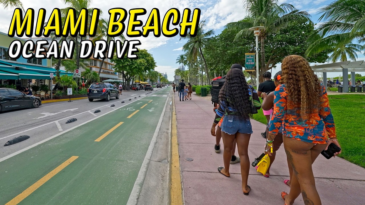 Walking Through Ocean Drive, Miami Beach