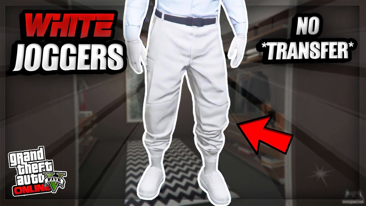 GTA 5 ONLINE HOW TO GET WHITE JOGGERS AFTER PATCH 1.64! (GTA 5 White Joggers Glitch) *NO TRANSFER*