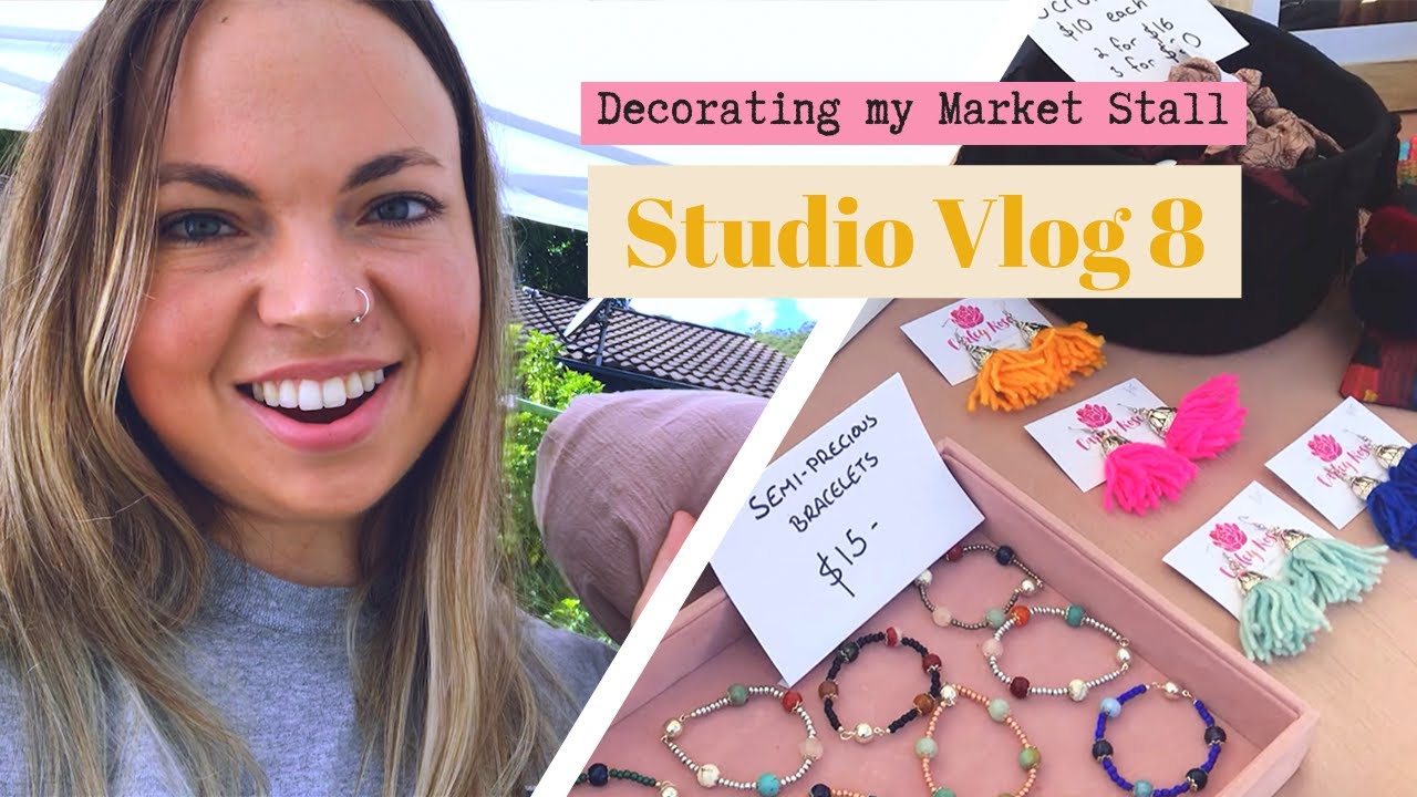 Designing my clothing + jewellery displays for my First Market Stall (Studio Vlog 8)