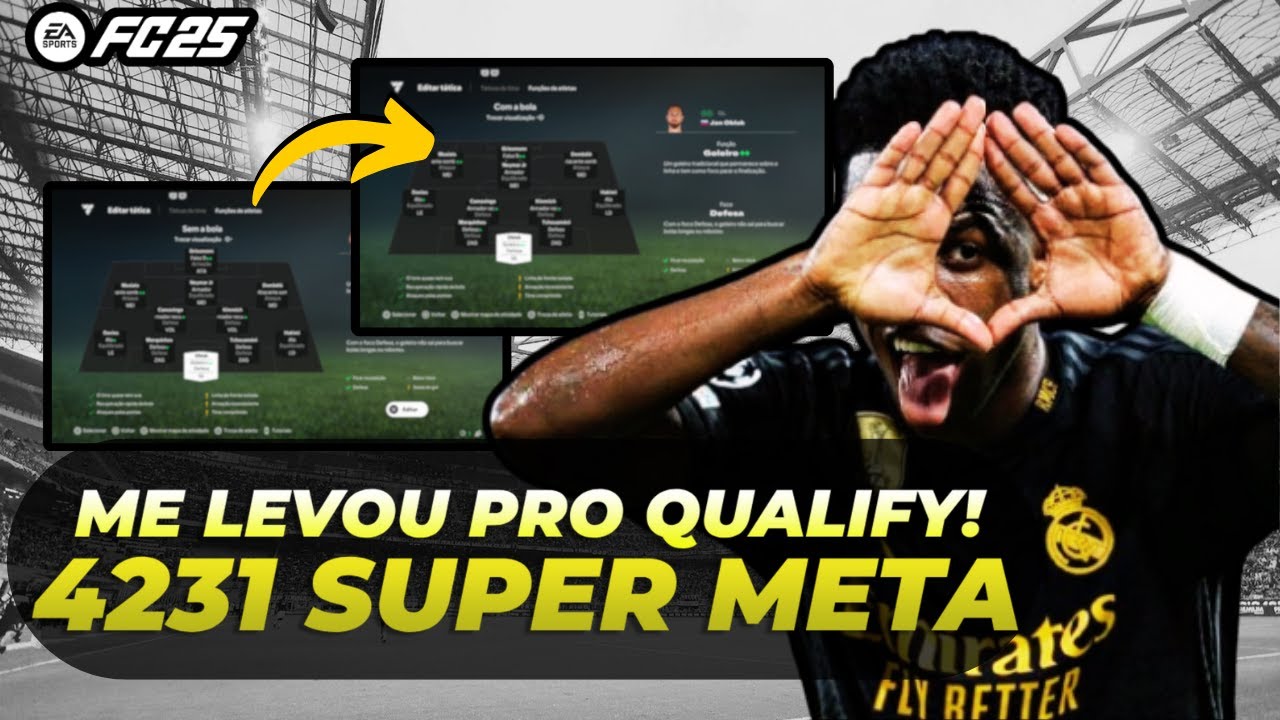 A MELHOR E MAIS EQUILIBRADA TÁTICA PRA CHEGAR NAS DIVISÕES SUPERIORES DO EAFC 25 É A 4-2-3-1!