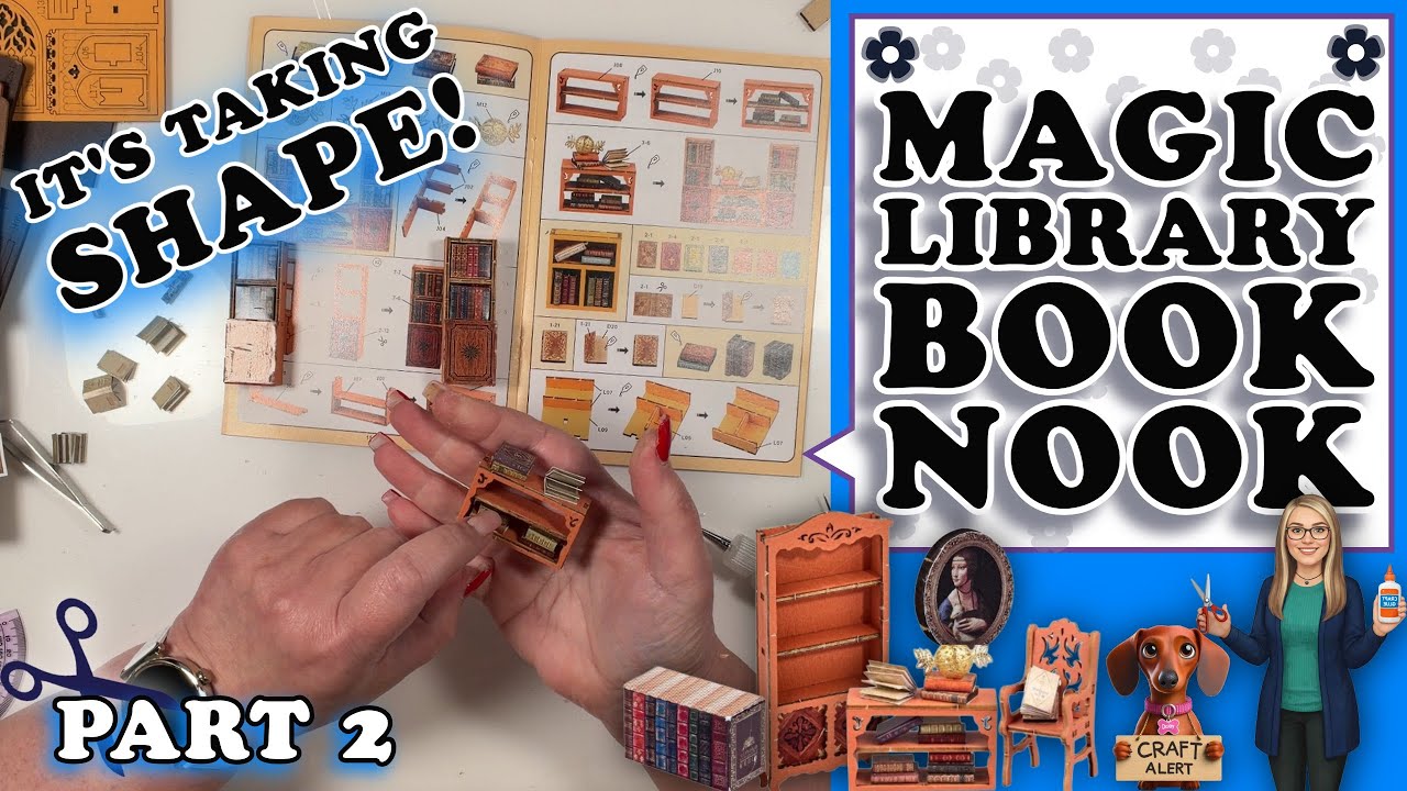 It’s Taking Shape! ✨ Magic Library Book Nook Part 2 (Pages 15-17)