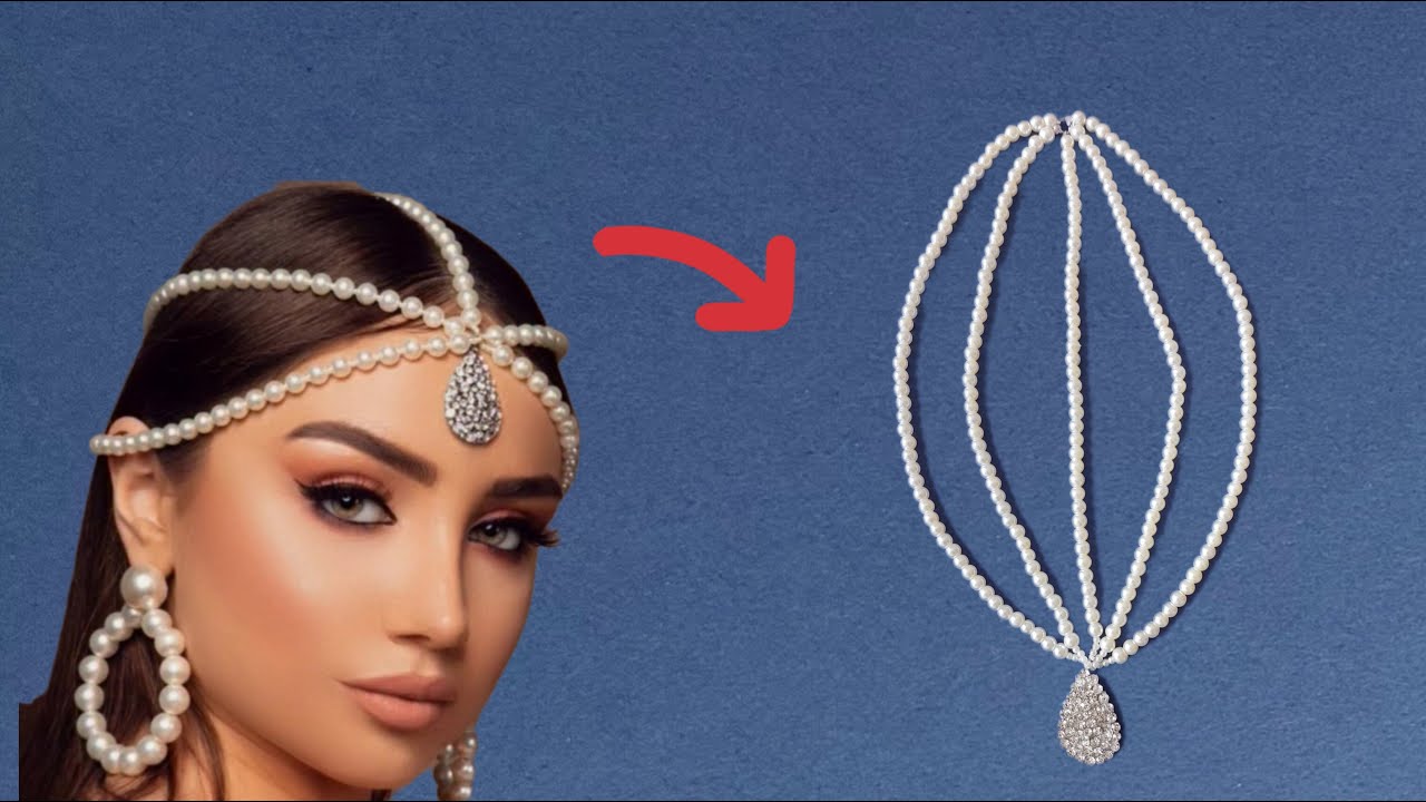 DIY Pearl & Rhinestone Bridal Headpiece | Elegant Handmade Head Chain Tutorial