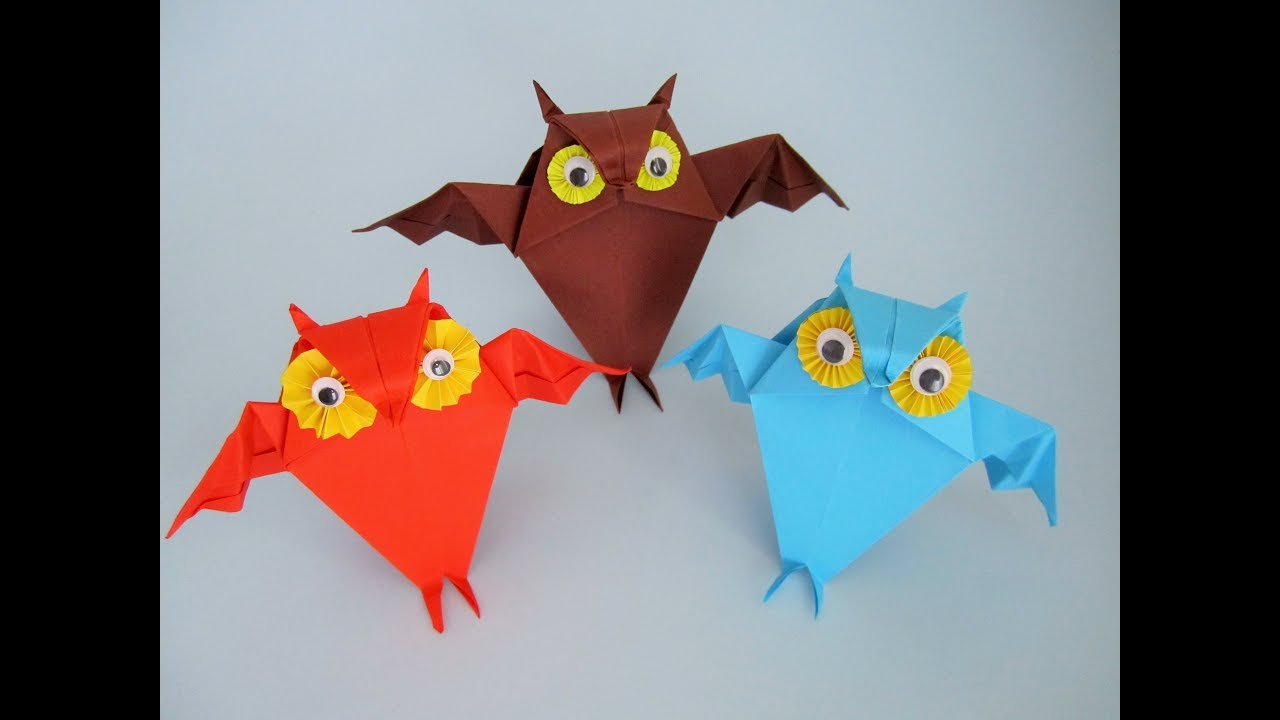 Origami: owl / Eule. DIY.