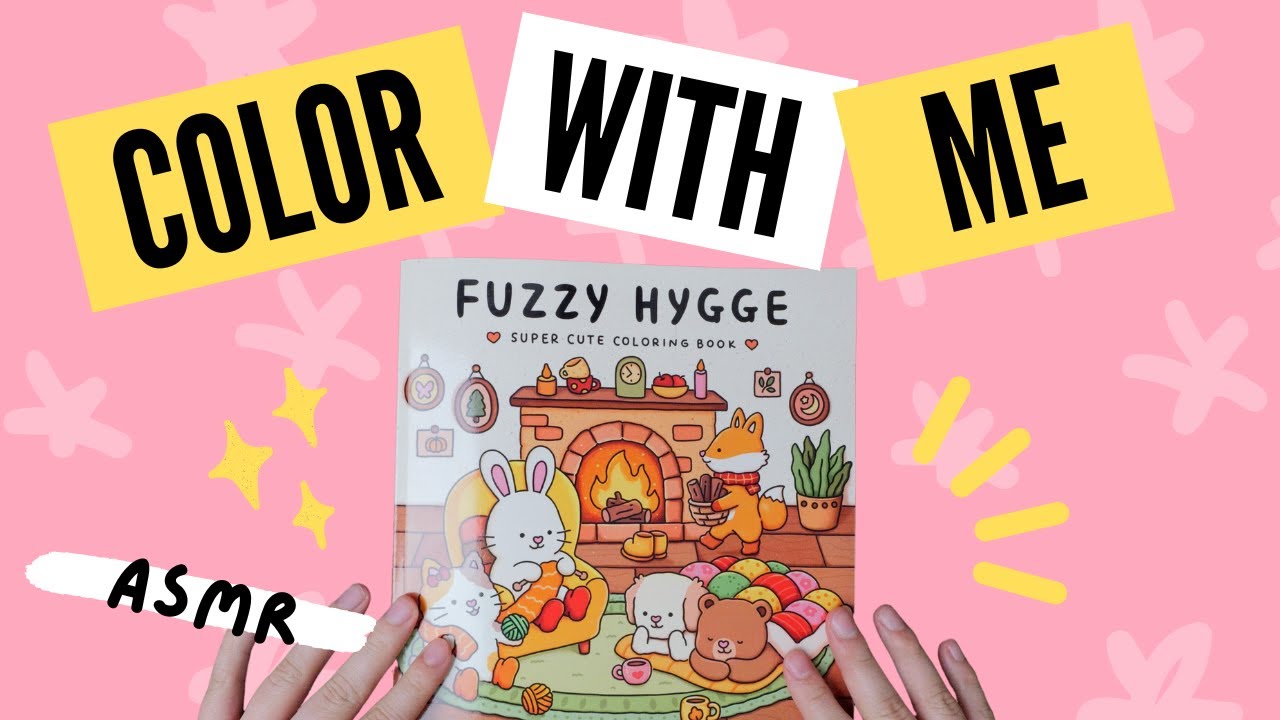 🖍️ chill n color with me | fuzzy hygge coloring book | asmr coloring no talking | ohuhu markers