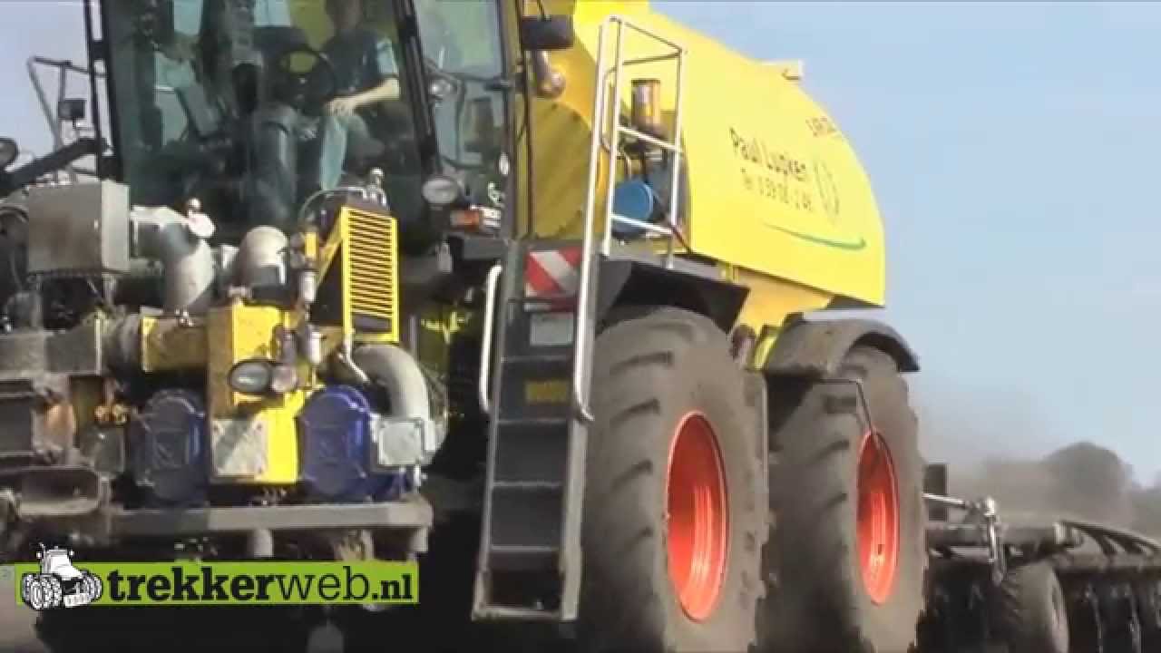 Loonbedrijf L&uuml;pken mestinjecteren met Claas Xerion 3800- Trekkerweb
