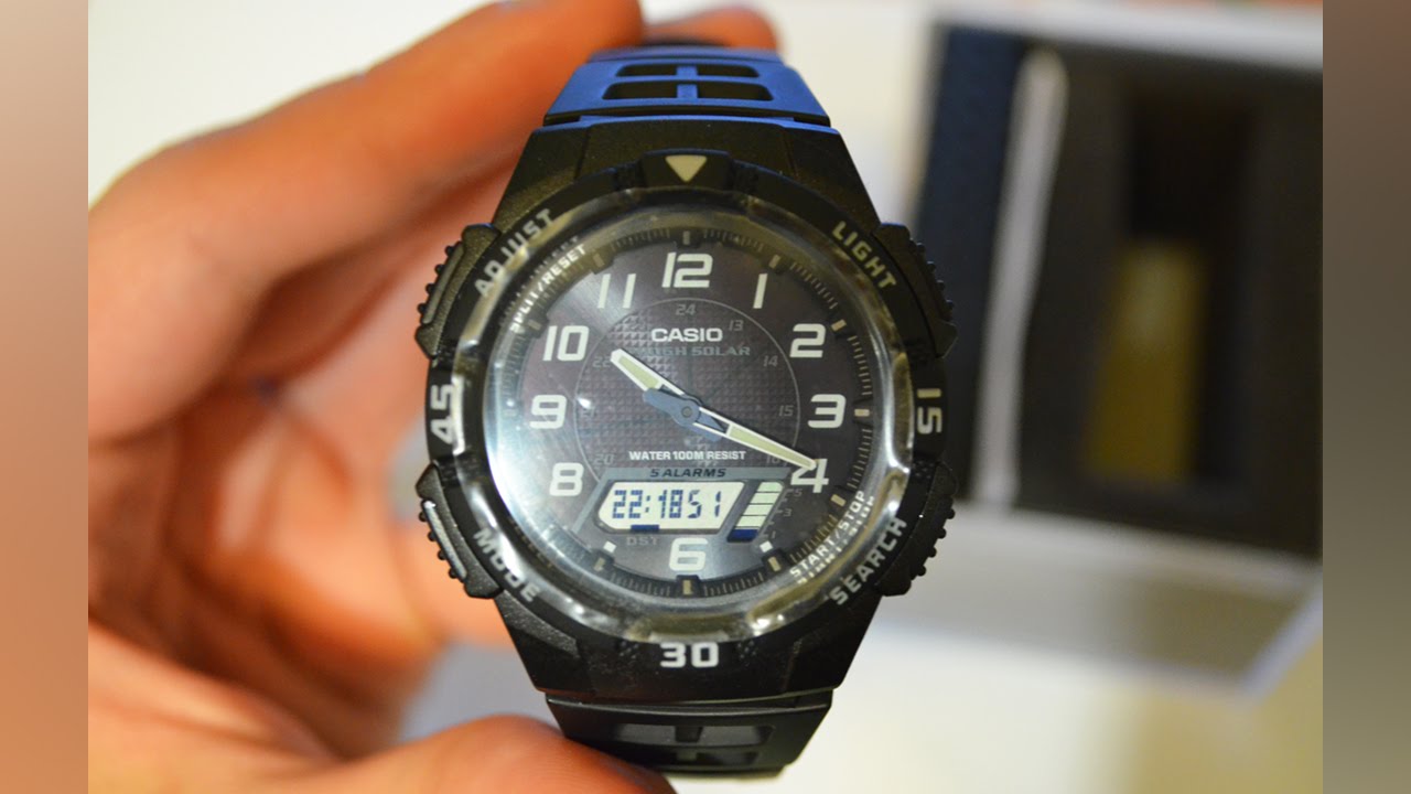 Часы Casio AQ-S800W-1B, обзор и настройка