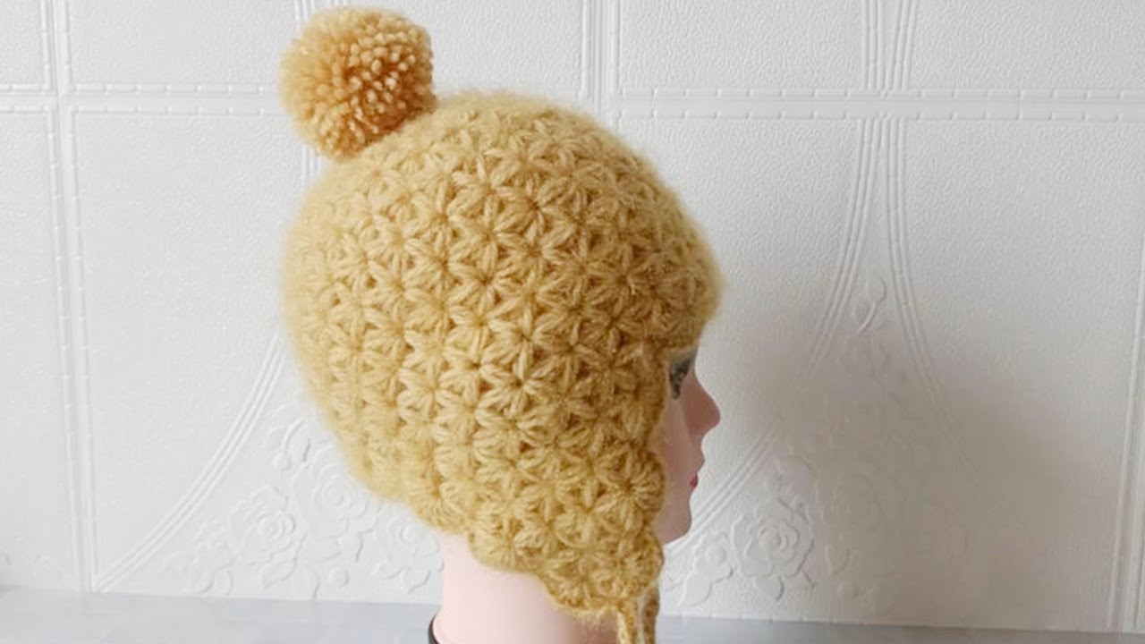 帽檐、帽边第六款&mdash;&mdash;蒲公英帽子，护耳帽厚实保暖再冷的天也不怕 ★ How to Crochet an Earflap Hat Pattern