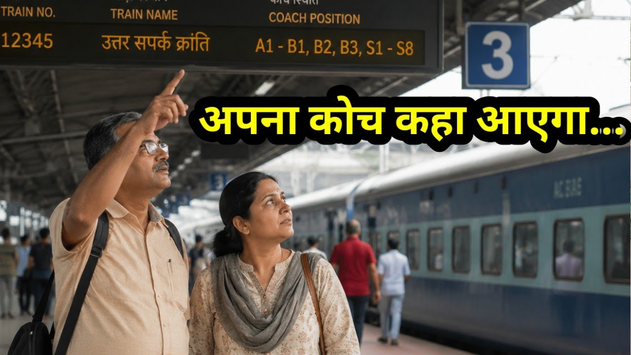 Where will my compartment come? How to check train coach position. #indianrailways
