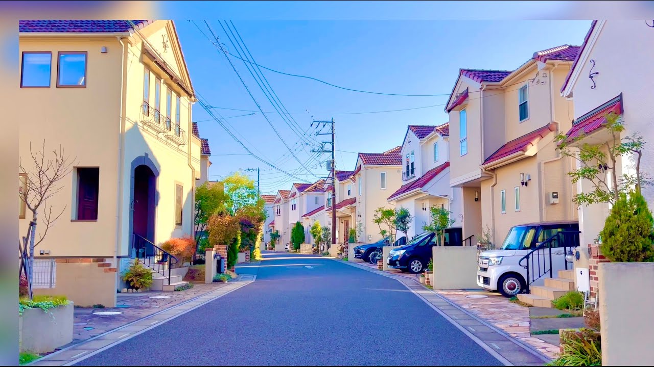 4K Japan Walk -  Relaxing Weekend Walk | Morden Japanese Neighborhood in  in Japan 2024