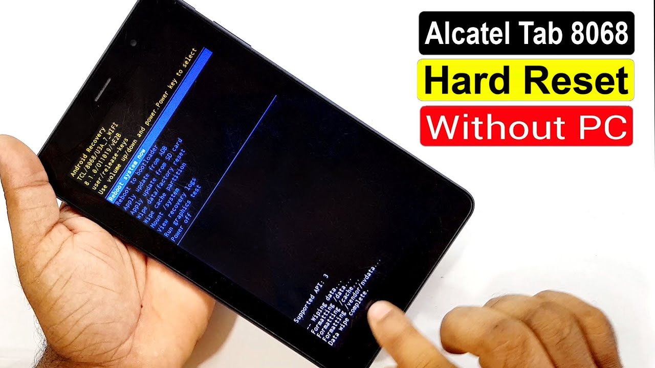 Alcatel Tab 8068 Hard Reset | Alcatel Tab 8068 Factory Reset  Pattern Unlock Without Pc |