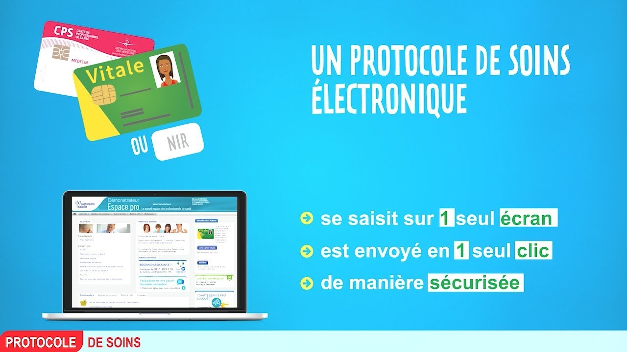 Protocole de soins &eacute;lectronique :  service en ligne pour les professionnels de sant&eacute;
