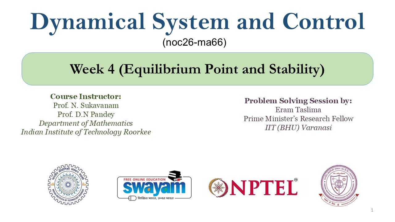 Week 4 Equilibrium Point and Stability