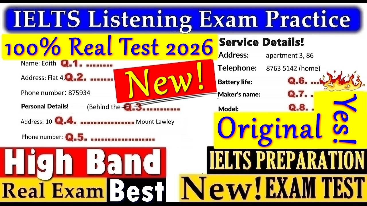 IELTS LISTENING PRACTICE TEST 2026 WITH ANSWERS | 05.06.2026