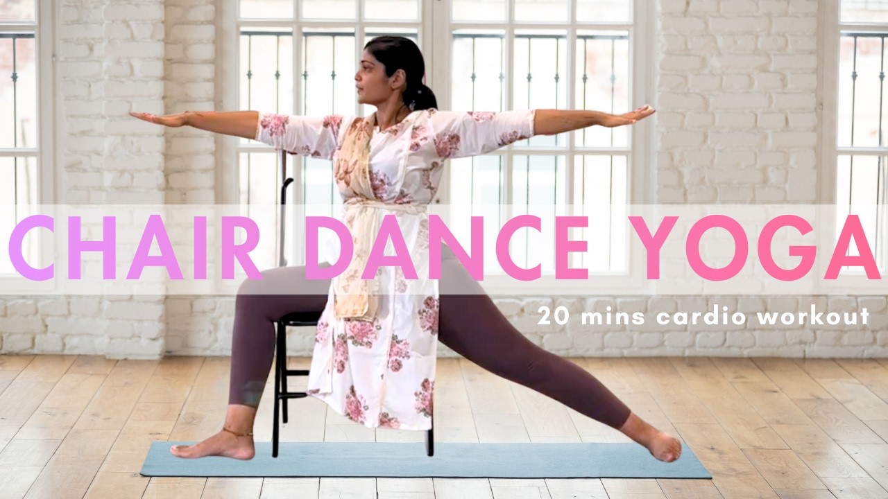Chair Dance Yoga Workout | 20 Min Beginner Cardio with Devotional Music | Beginners, All Age & Level