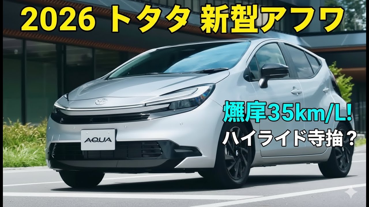 ハイブリッドハッチバックは退屈って言われてた…でも2026年トヨタ・アクアが常識を覆した😱｜燃費35km/L！