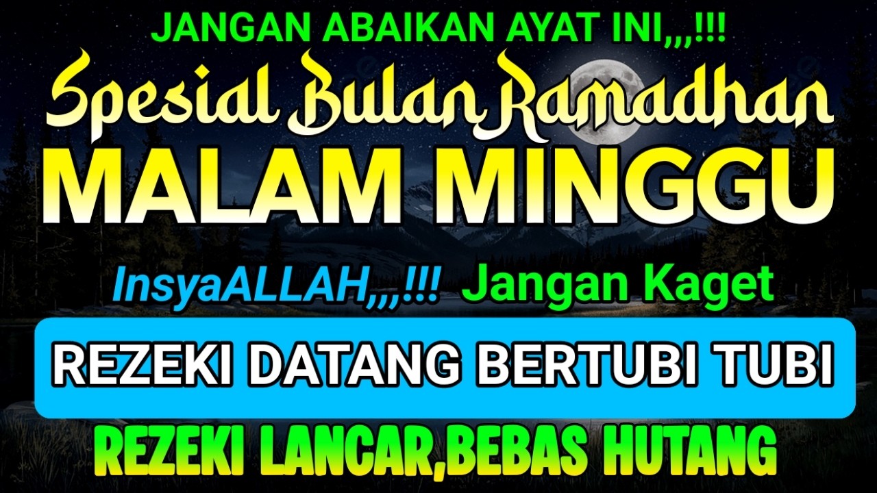 Putar Dzikir Ini,,,! DZIKIR MUSTAJAB PEMBUKA PINTU REZEKI, INSYAALLAH REZEKIMU MENGALIR DERAS...!