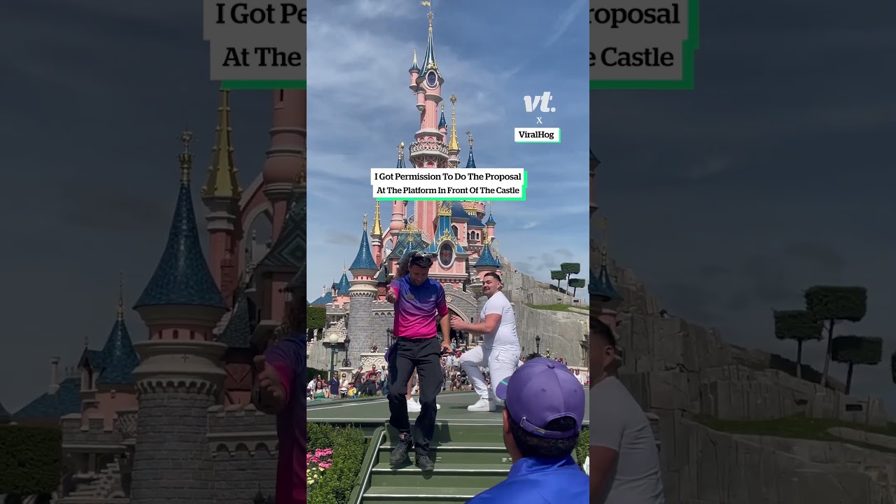 Disney Proposal Interrupted By Cast Member 😱