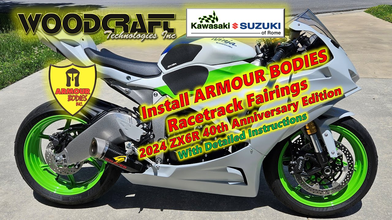 Install Armour Bodies Racetrack Fairings on a 2024 ZX6R 40th Anniversary Edition