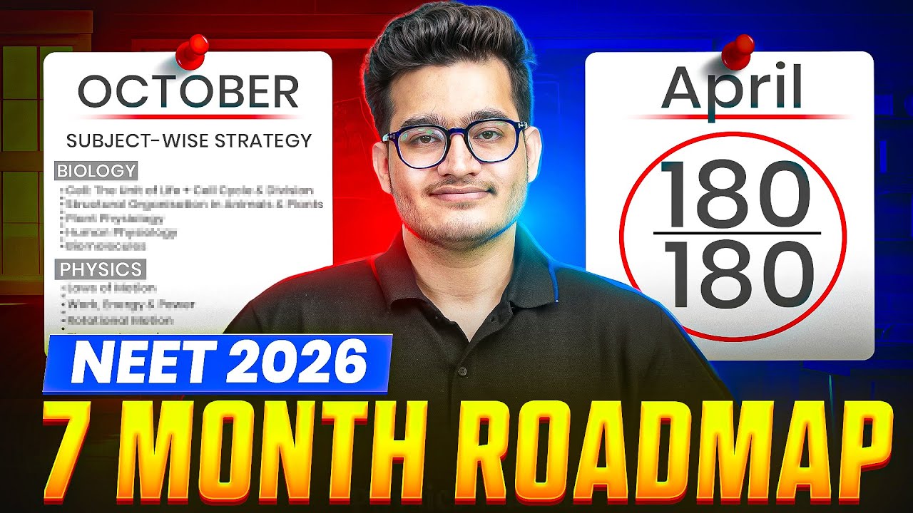 NEET 2026: 7 Month Roadmap 🔥 | Complete Strategy from October to April ✅