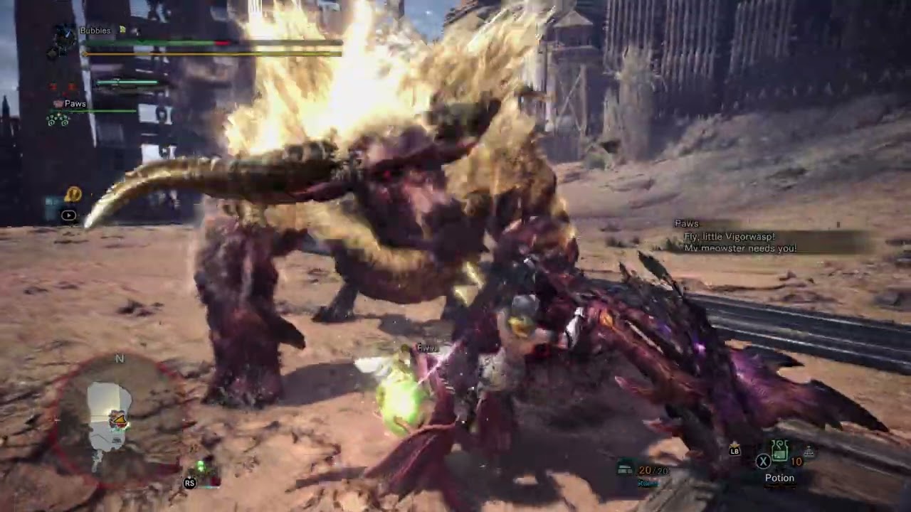 Fighting Furious Rajang With Swaxe In Monster Hunter Iceborne