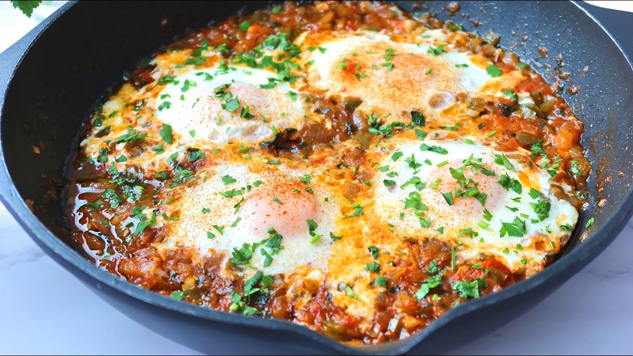 Huevos al plato. Cena rápida y económica ASMR