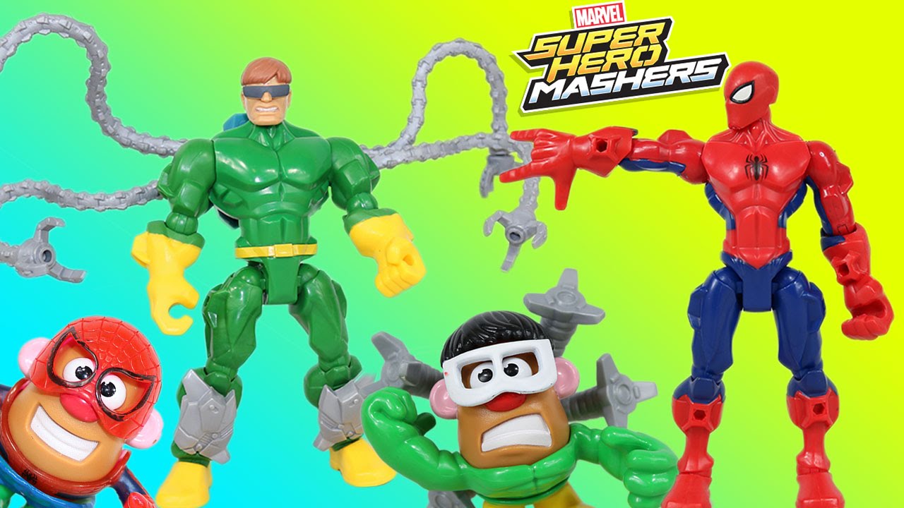 Spider-Man Doc Ock Marvel Super Hero Mashers Super Pack w/ Ultron's Mixup ray & Potato Spidey