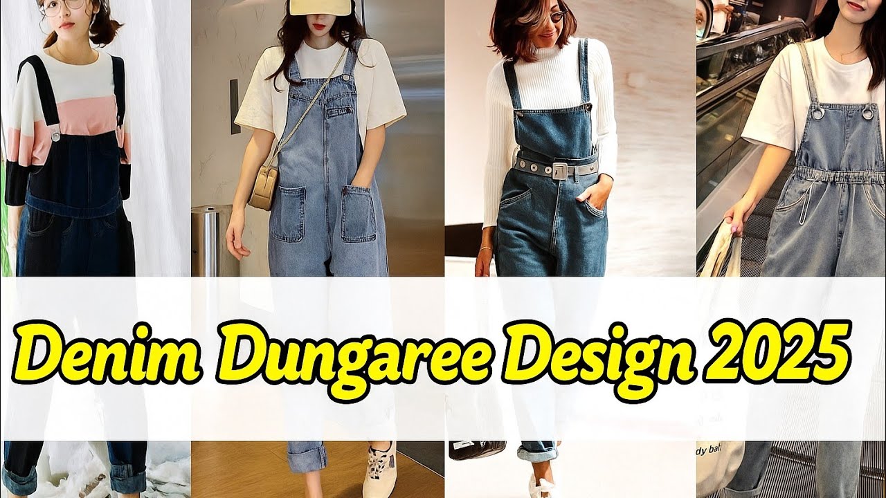 Denim Dungaree Design 2025 | Amazingly Jeans Jumpsuit Dresses | Trendy Teenager Rompers For Girls |