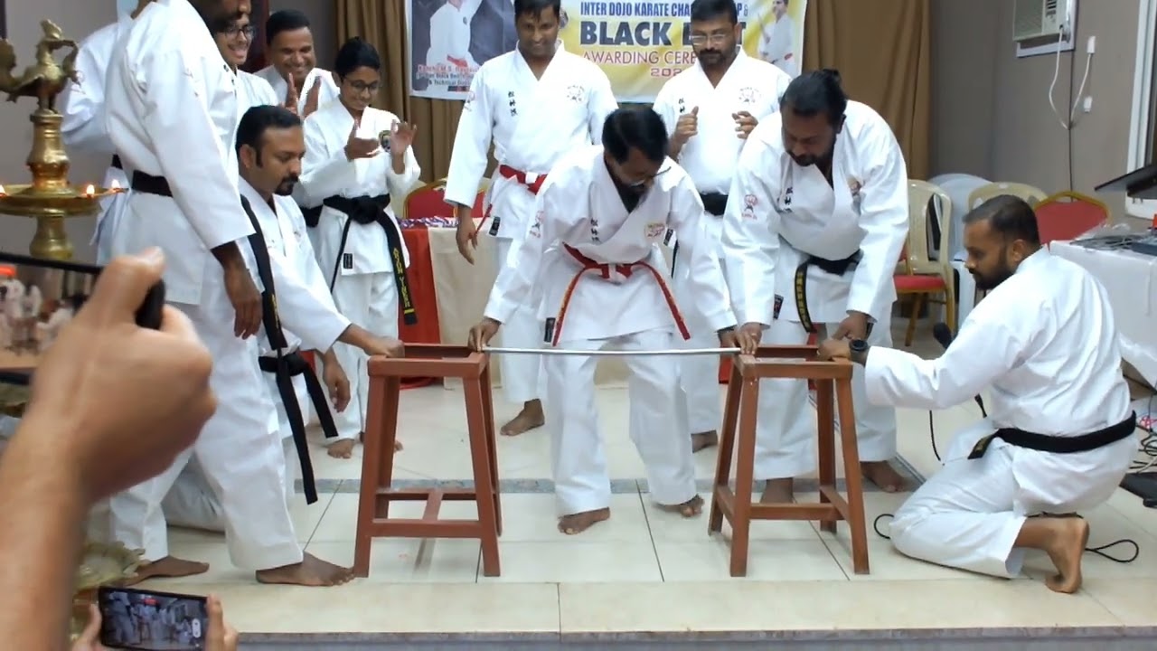 Iron rod breaking  with bare hands by Sensei Shan Joseph