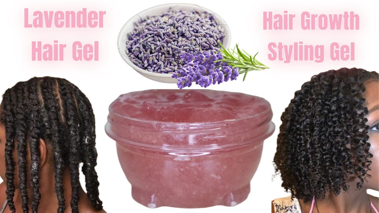 DIY Lavender Water Base Gel, Best Hair Growth Styling Gel, moisturising lavender hair gel