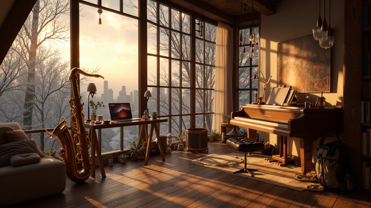 Cozy Winter Jazz Vibes ~ Work From Home Music for Productive Loft Sessions