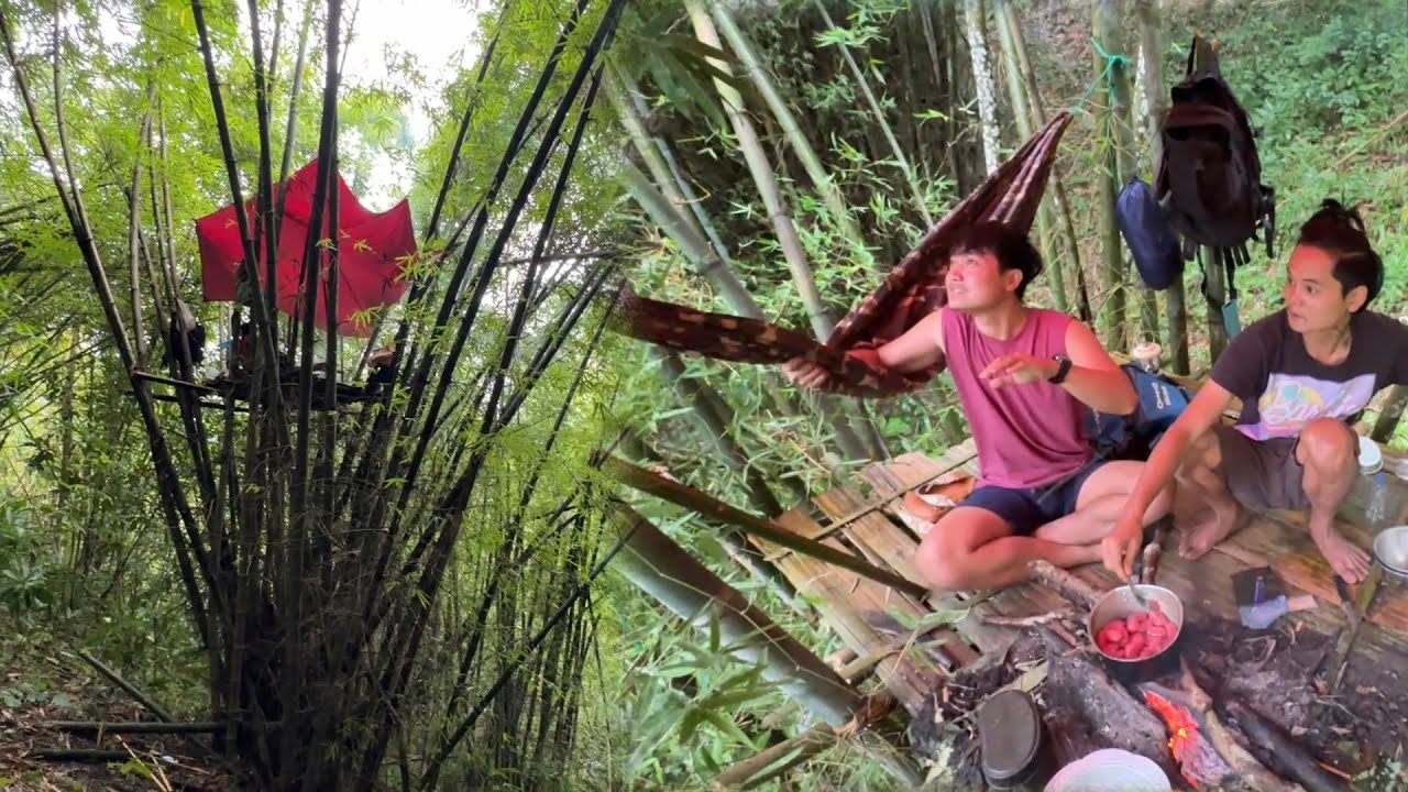 นั่งห้างบนกอไผ่สูง10เมตร“เจอพายุฝนลมแรงตลอดทั้งคืน..มีบางสิ่งอยากให้เราลงจากห้าง???