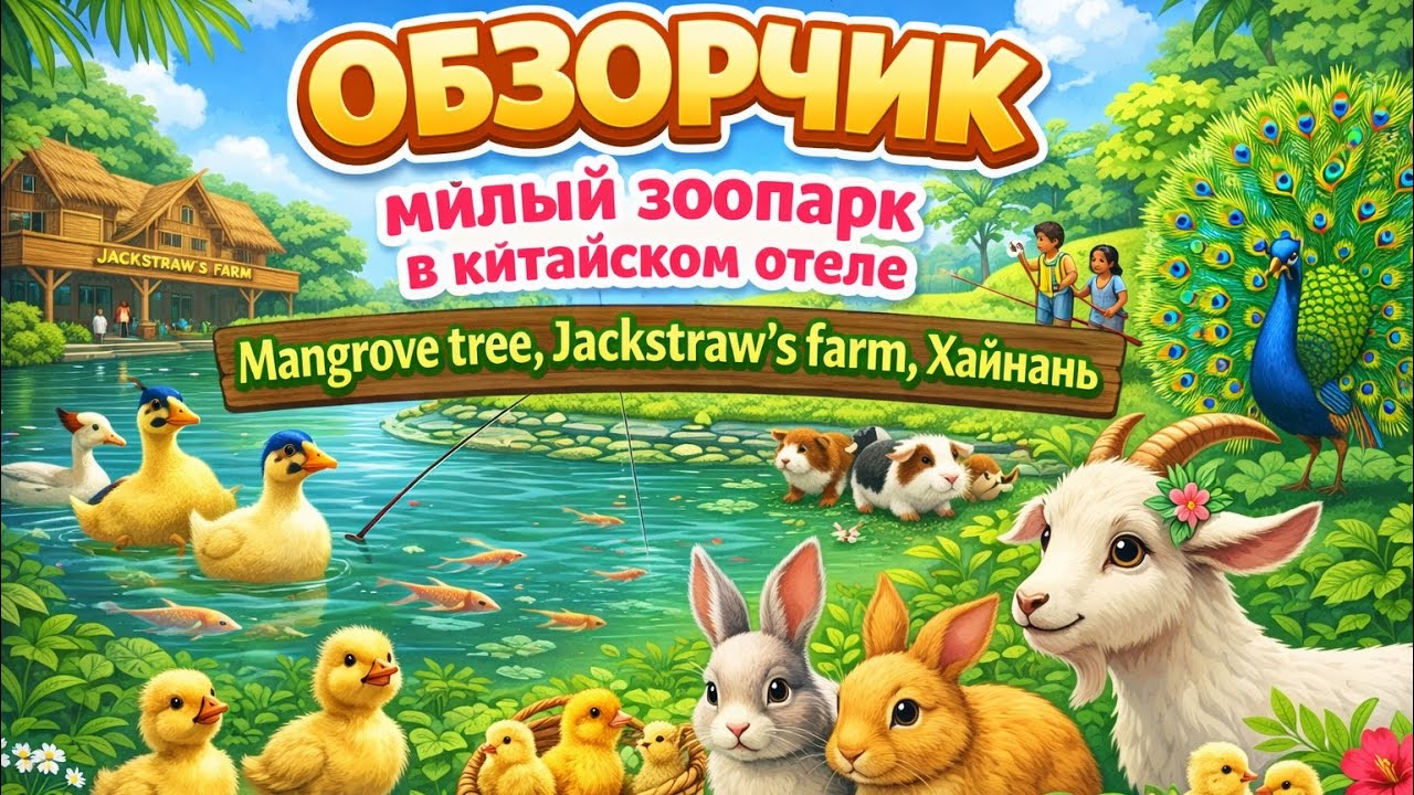 ОБЗОР МИНИ ЗООПАРКА В ОТЕЛЕ Mangrove tree 🌴 JACKSTRAW&rsquo;s farm хайнань,санья,бухта ялонг бей