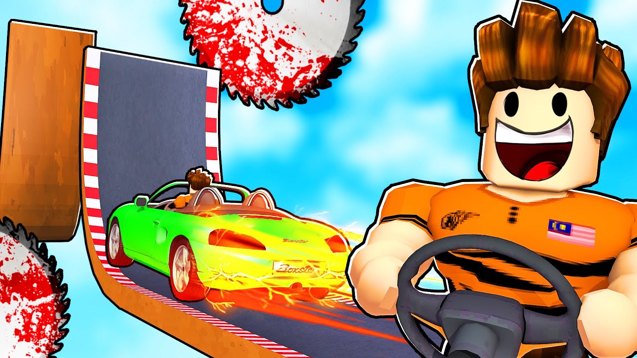 Bahaya Horangi Bawa Kereta Sport Naik Ramp Sampai Kereta Terbakar!!! 🗿🗿🗿 (Roblox Malaysia)