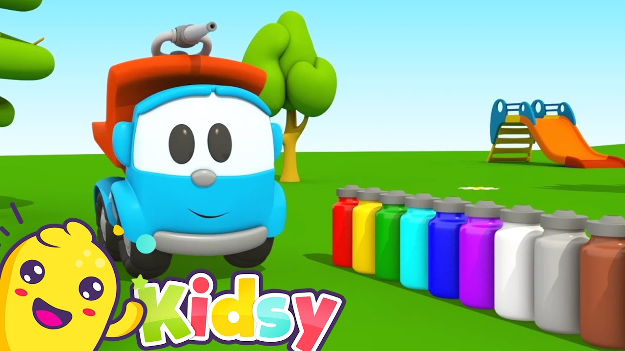 🚛Leo the Curious Truck takes on coloring | Color Learning for KIDS | Kidsy