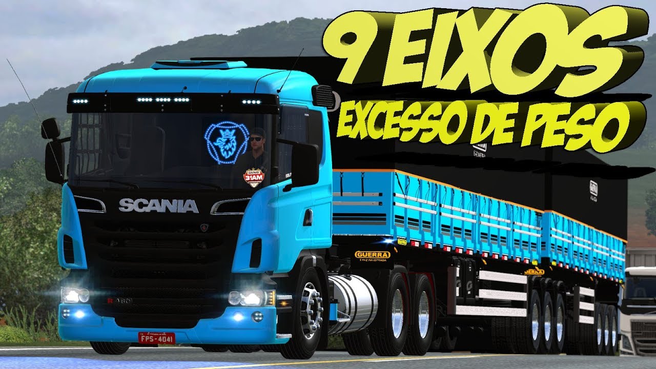 9 EIXO COM EXCESSO DE PESO - ULTRAPASSAGENS E MANOBRA DE RÉ - ETS 2 MODS