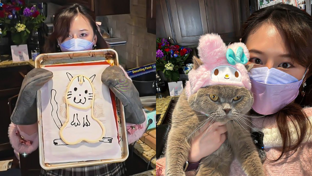 Valentines IRL Cooking Baking Miffy Macarons with Chat