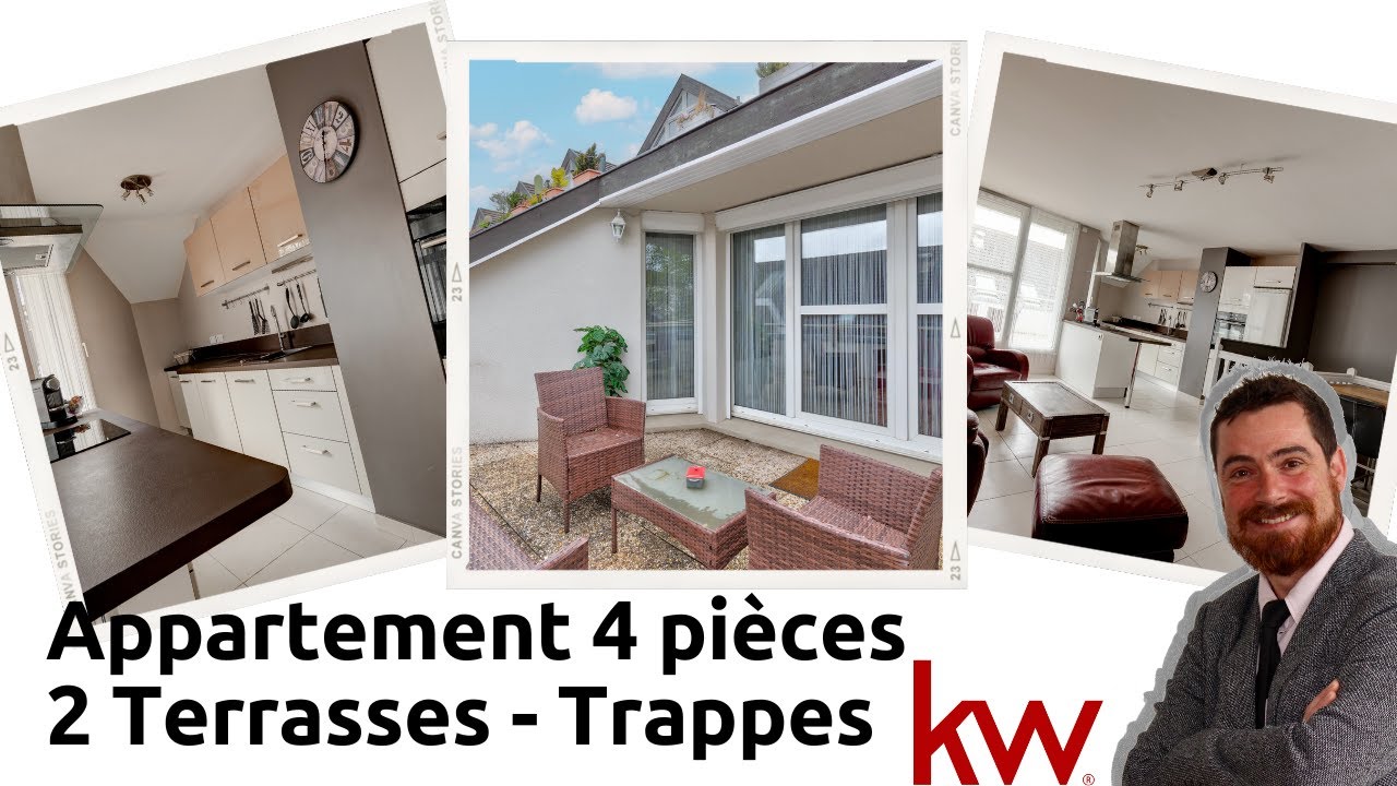 A vendre sur Trappes : Duplex de 91m² avec 3 Chambres et 2 Terrasses