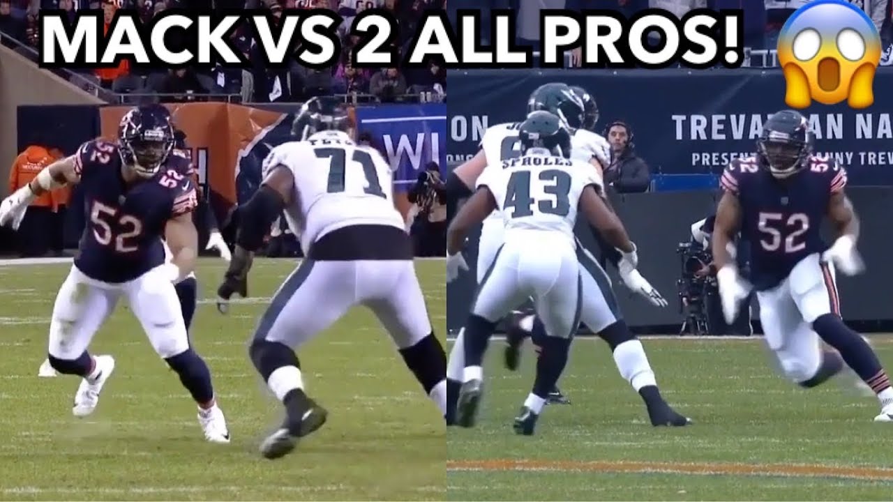 Khalil Mack vs Jason Peters & Lane Johnson (OL vs DL 1 on 1s) Khalil Mack traded to Chargers!