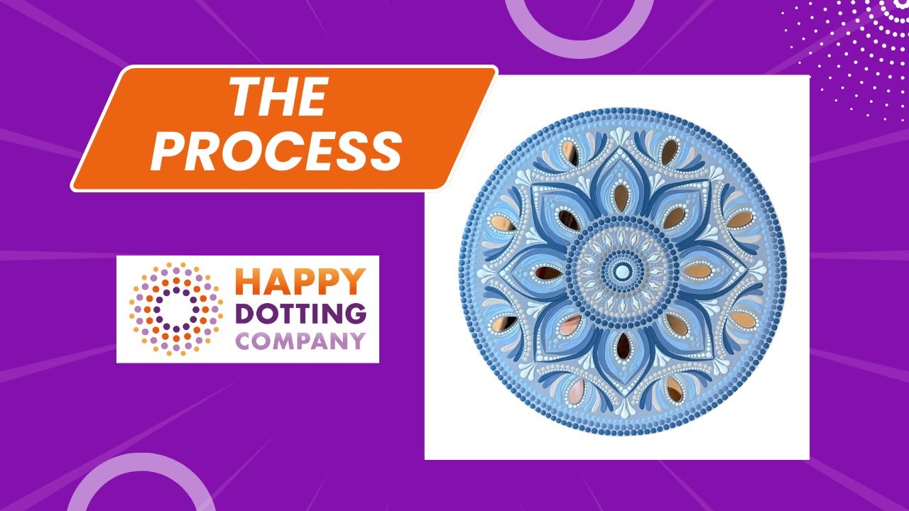 Dot Mandala Painting | The Process | Dotting and Brush strokes | Beginners Dot Mandala Painting