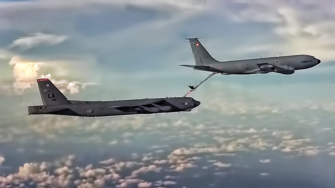 B-52 Aerial Fueling With French Air Tanker • Cockpit View