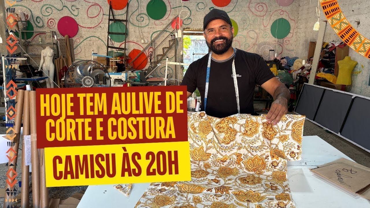 PASSO A PASSO DA COSTURA DA CAMISU AULIVE#livedehoje#cursoonline#livestream#aulapresencial