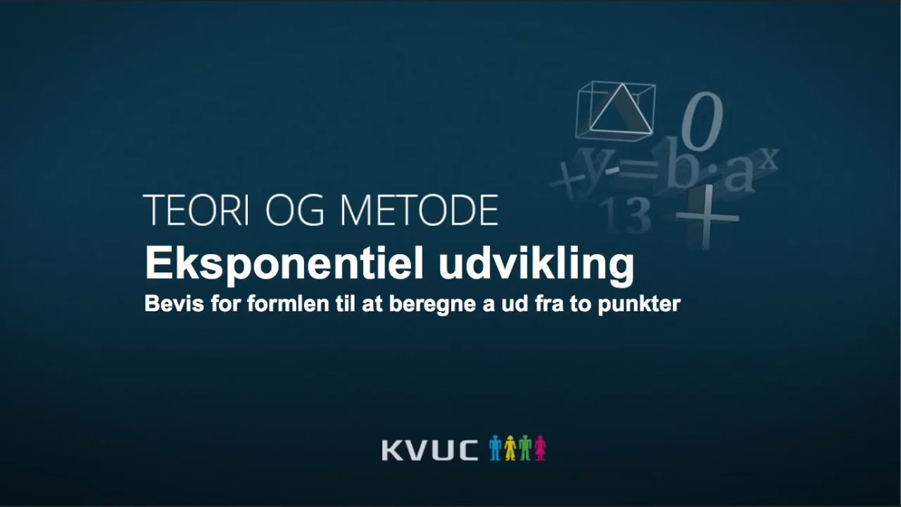 Eksp udv  bevis for formlen til beregning af a ud fra to punkter