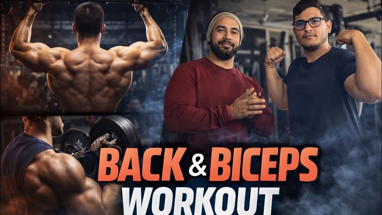 8/30 Days Back and Biceps Beginner Gym Workout Plan