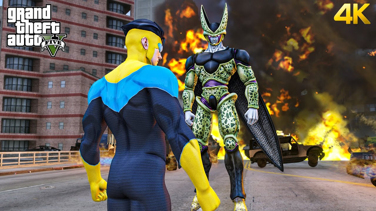 GTA 5 - Invincible VS Perfect Cell | Epic Death Battle!